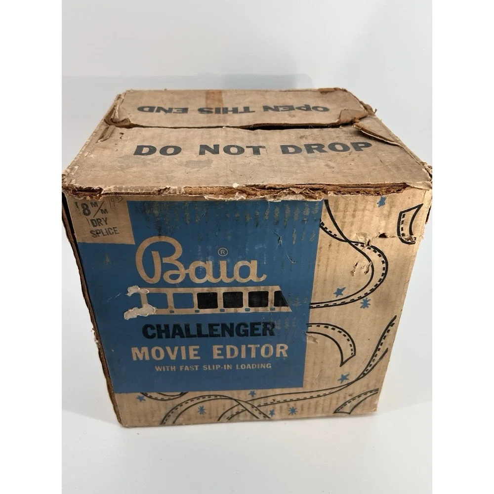 Vintage Baia Challenger Movie Editor Viewer Original Box 8MM 120 VAC